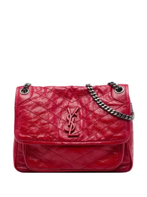 Saint Laurent Pre-Owned 2018 Medium Crinkled Calfskin Niki shoulder bag Red T8LGIVMZ8VHERPFS