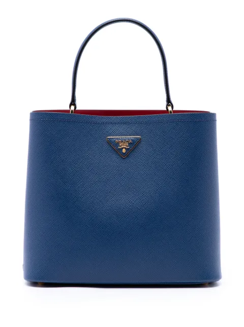 Prada Pre-Owned 2019 Large Saffiano Cuir Panier satchel Blue 5HE9UU8X968WYI09