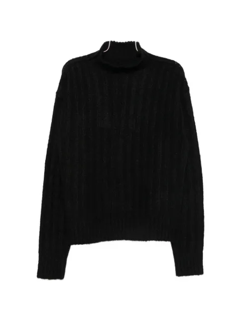 Rick Owens ribbed-knit high-neck sweater Black RR02F4678RIBWSE