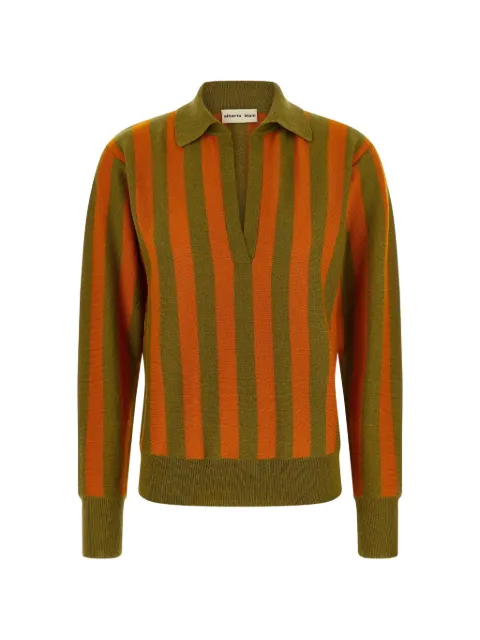 Alberto Biani striped polo top Green MG836WS0003ORANGEVERDE