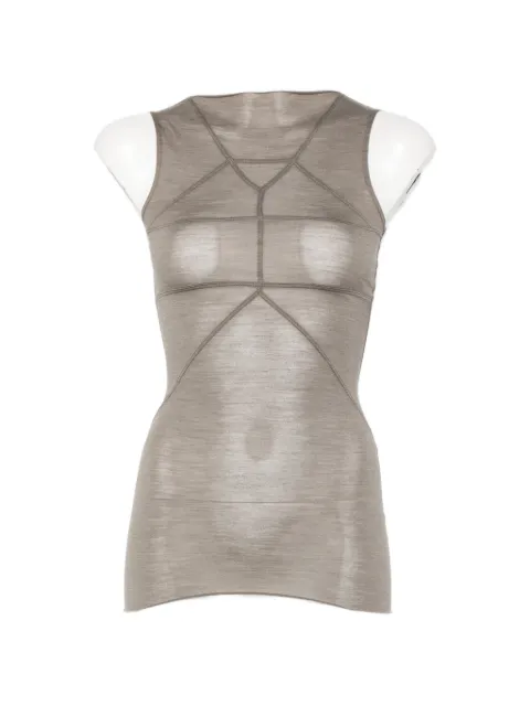 Rick Owens exposed-seam tank top Grey RO02F5170JSW