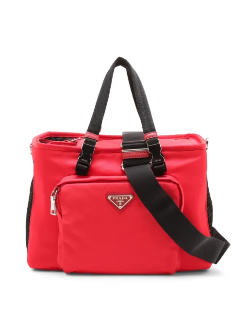 Prada Pre-Owned 2013-2026 Re Nylon Convertible Pet Carrier travel bag Red 47UD28GNQIVKPVPJ