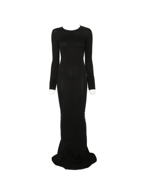 Rick Owens DRKSHDW Simple Edfu long-sleeve maxi dress Black DS02F6512RN