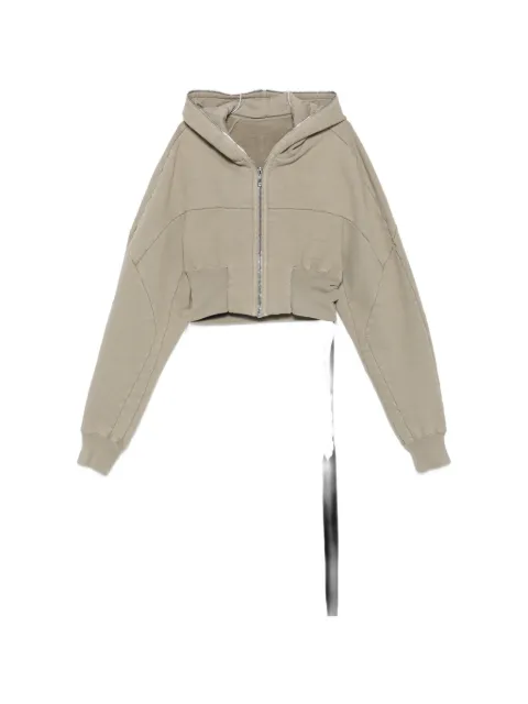 Rick Owens DRKSHDW cropped zip-up hoodie Grey DS02F6233HFP