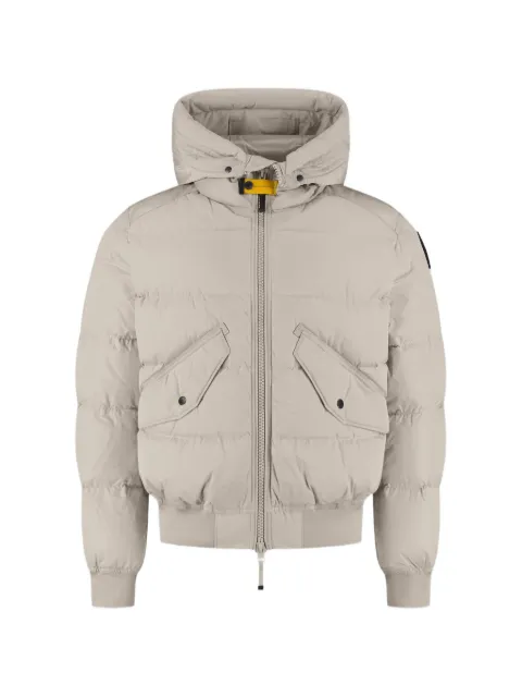 Parajumpers Wilmont logo-patch quilted bomber jacket Neutrals 26WMPMPUHF02
