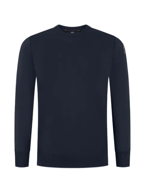 Parajumpers logo-patch crew-neck sweater Blue 26WMPMFLEY210316