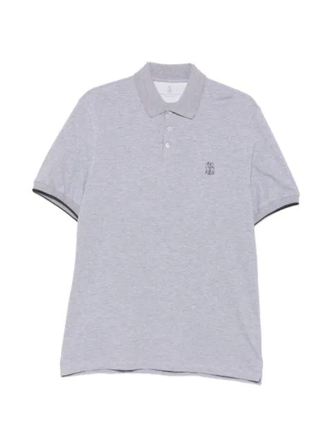Brunello Cucinelli logo-embroidered piqué Polo shirt Grey ME8548788CGG43