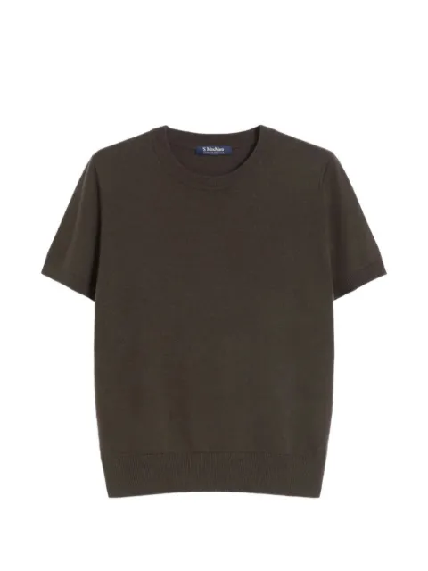 Max Mara short-sleeve crew-neck sweater Green CASMMMAGENTA