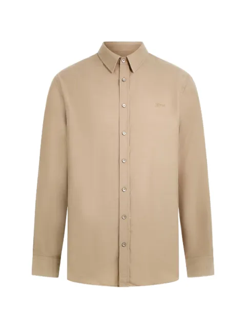 GUESS USA cotton long-sleeved shirt Brown M5BH26W1961