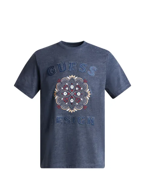 GUESS USA logo-embroidered T-shirt Blue M5BI17KB401