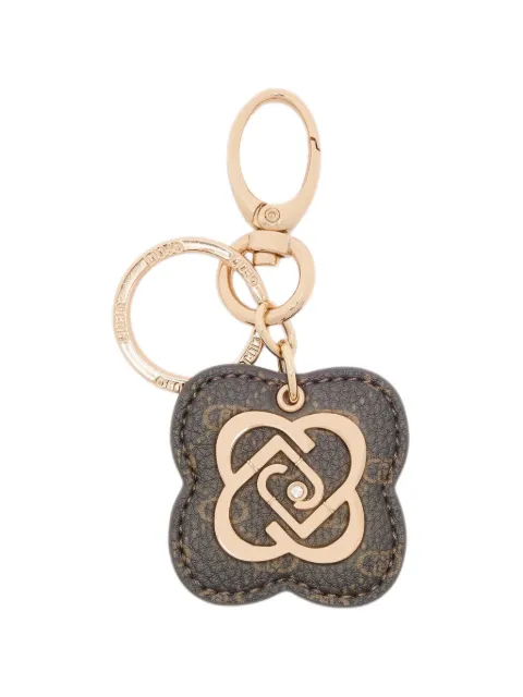LIU JO monogram-print flower key ring Brown AF5221E0538