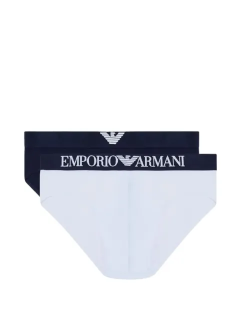Emporio Armani logo-waistband briefs (set of two) White EM000251AF18881MB088