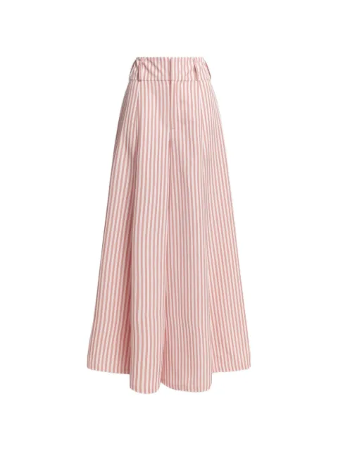 Weili Zheng stripe-print palazzo pants Pink S26PL15