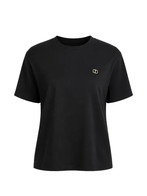 TWINSET logo-plaque T-shirt Black 252TP2057