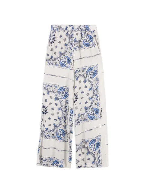 8pm Stromboli bandana-print straight trousers White DP8PM61P43