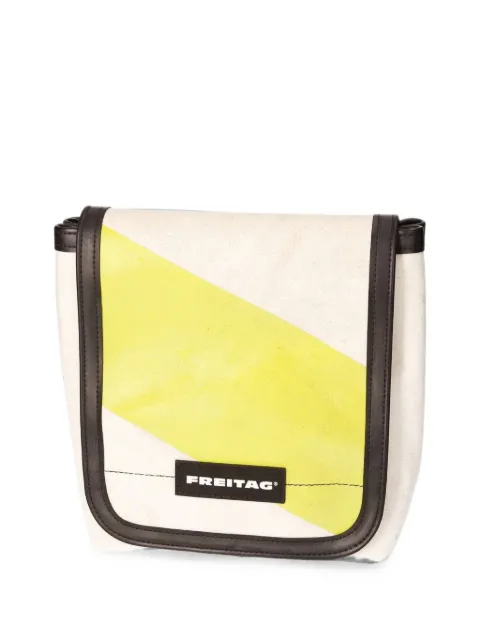 FREITAG two-tone logo-patch messenger bag White F140
