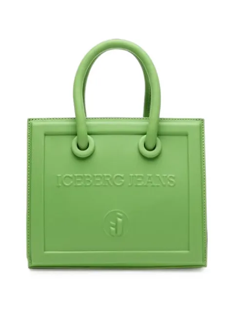 Iceberg logo-embossed bucket bag Green 26EK2P1721269345277