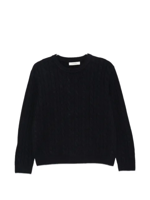 JcSophie Pancho cable-knit crew-neck sweater Blue P5432