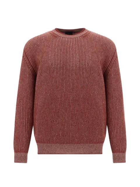 Paul & Shark ribbed-knit crew-neck sweater Red 16311014