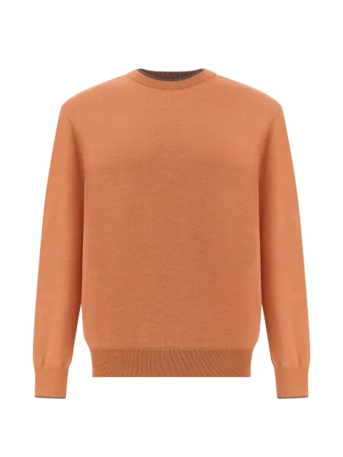 Paul & Shark contrast-trim crew-neck sweater Orange 16311042