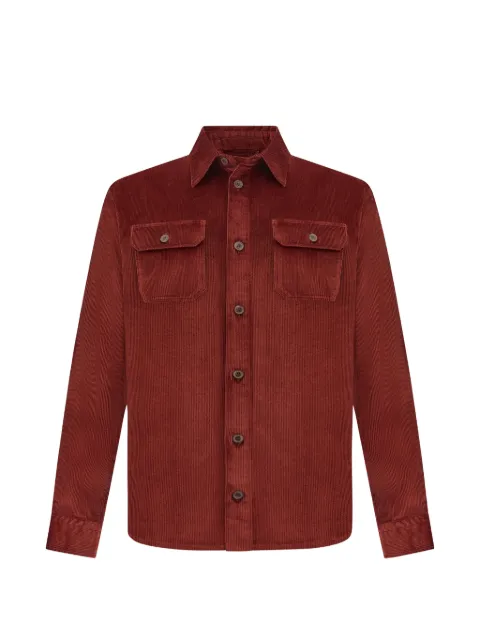 Paul & Shark corduroy-textured long-sleeved shirt Red 14313179