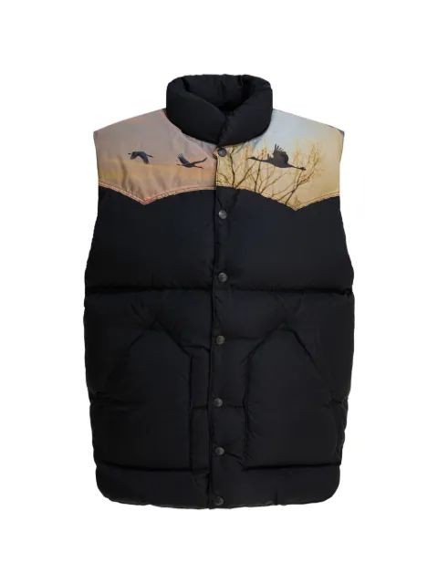 Needles x Rocky Mountain Featherbed graphic-print padded gilet Black RW431CBLACK