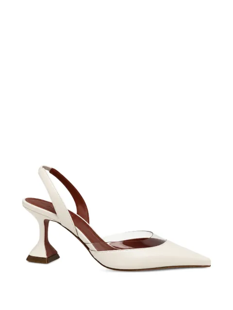 Amina Muaddi Lara hourglass-heel pumps White LARASLING70
