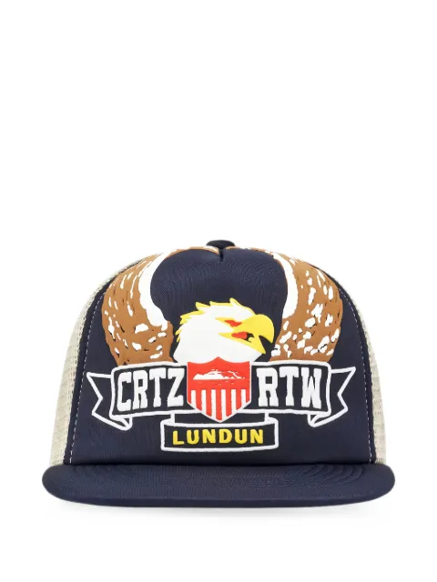 CORTEIZ Dipset eagle-patch trucker cap Blue 78921FW230710DTNAVY