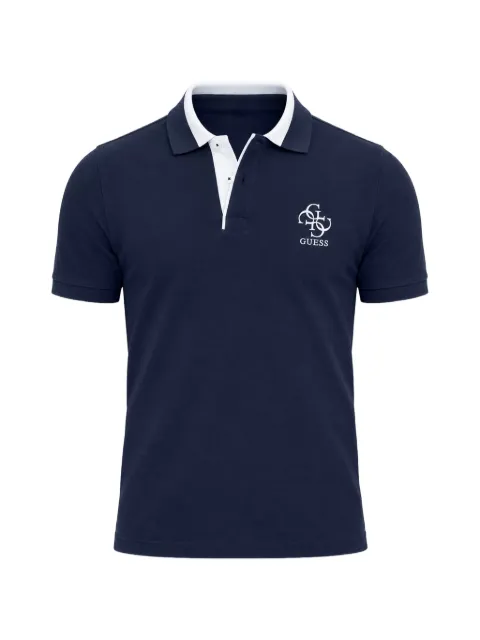 GUESS USA Lyle logo-embroidered polo shirt Blue M5GP60K7O64