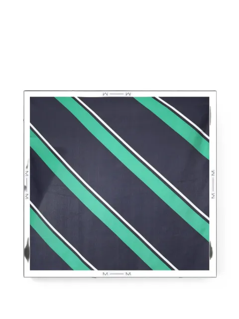 Max Mara striped silk scarf Blue 2626546037600