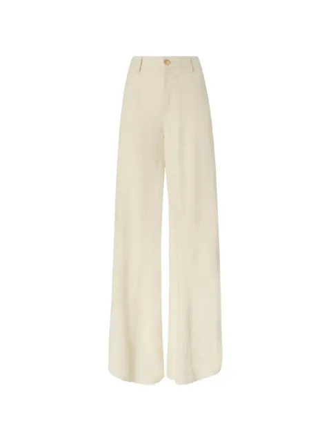 PINKO wide leg linen trousers Neutrals 108139A3U9