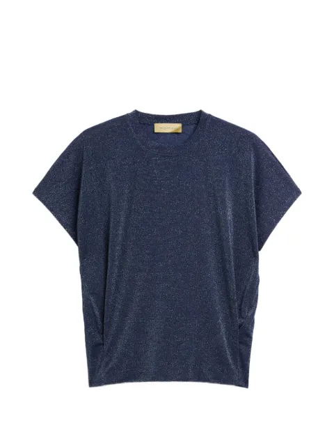 MOMONÌ Pawa lurex-jersey T-shirt Blue 265MMOTS008265MO28