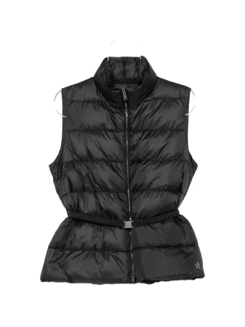 Lorena Antoniazzi belted quilted gilet Black A2635PI09A2526B