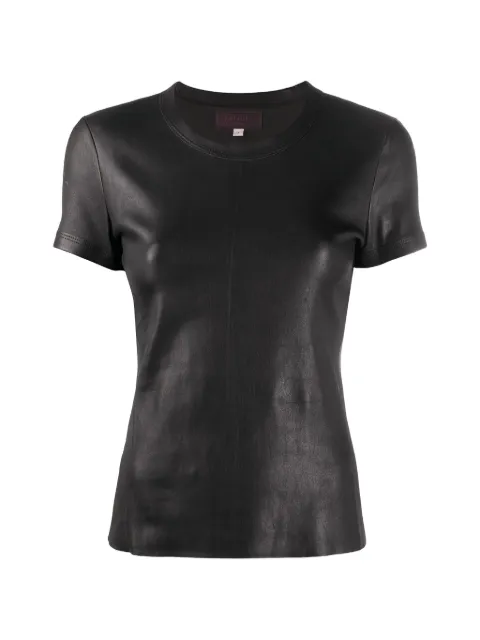 Stouls leather T-shirt Black STOULS05LEATHERBLACK