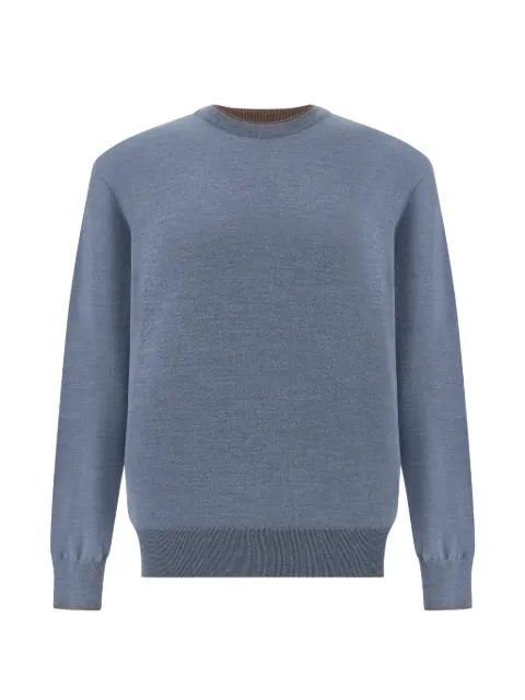 Paul & Shark crew-neck contrast-trim sweater Blue 16311042