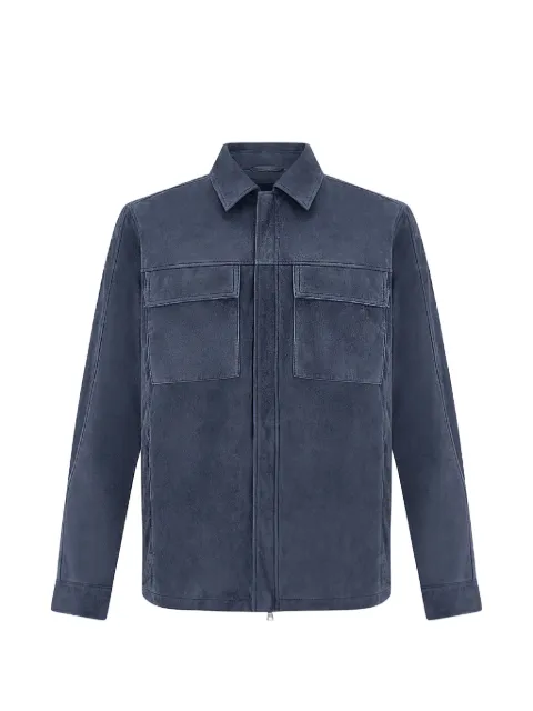 Paul & Shark Aqualeather suede jacket Blue 25412481