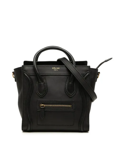 Celine Pre-Owned 2012 Nano Smooth Calfskin Luggage Tote satchel Black VGXQ1PI3MMTH2ZUG