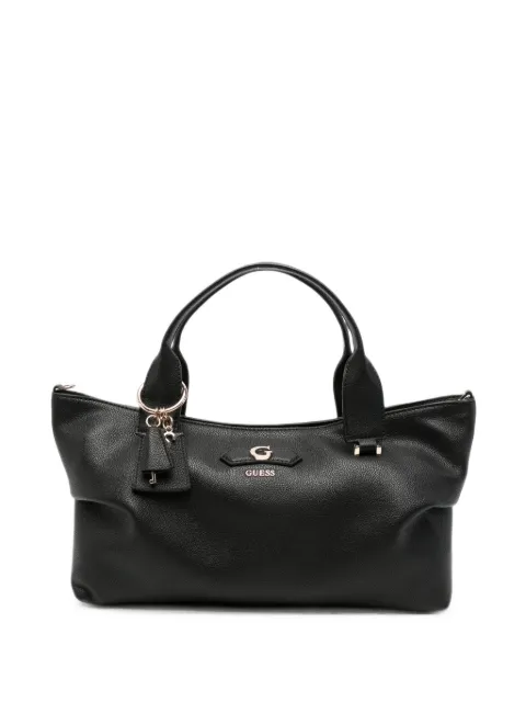 GUESS USA logo-plaque pebbled tote bag Black BG232206