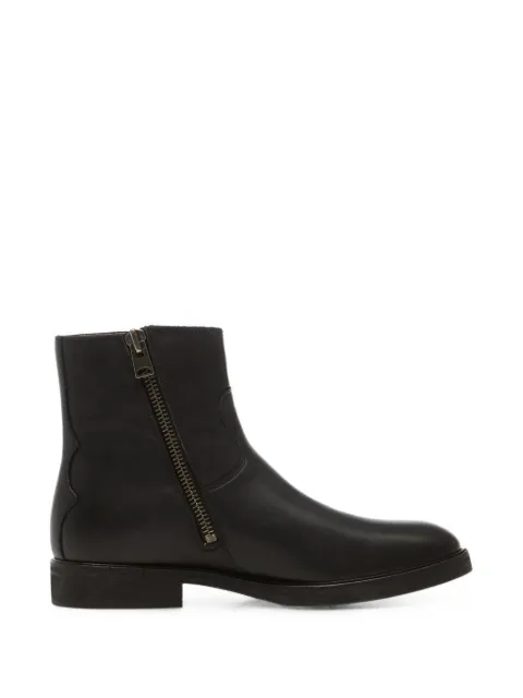 AllSaints Lang zip-fastening leather boots Black M044FB