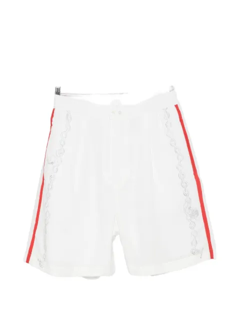 Jacquemus embroidered side-stripe shorts White SOM00553AW00930