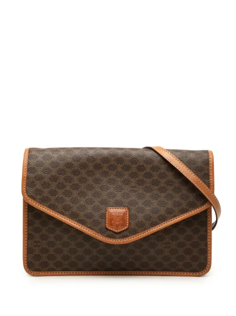Celine Pre-Owned 2007 Macadam Coated Canvas crossbody bag Brown TJ4Q6199SNSRUA84