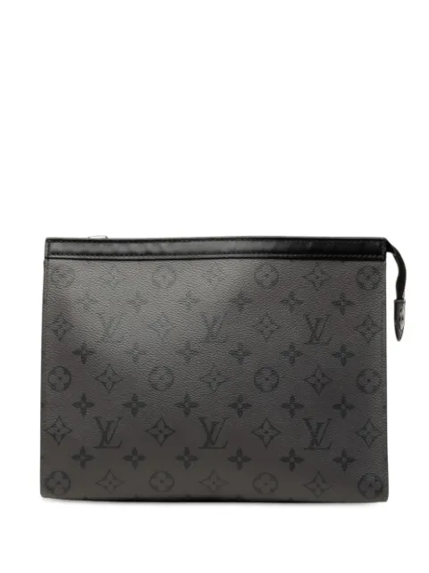 Louis Vuitton Pre-Owned 2010-2026 Monogram Eclipse Reverse Pochette Voyage MM clutch bag Grey V220KPBCH77WAEWZ