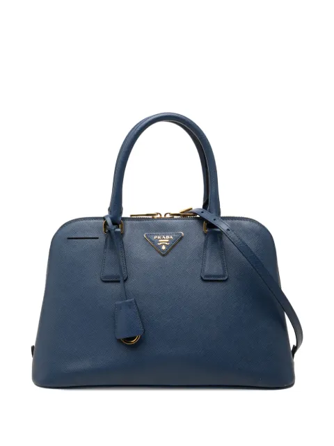 Prada Pre-Owned 2013-2026 Medium Saffiano Lux Promenade satchel Blue UTE6EKI89CHGN08V