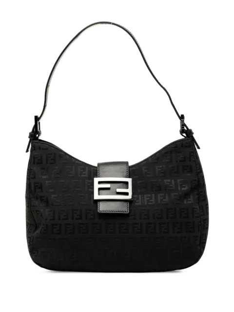 Fendi Pre-Owned 2000-2010 Zucchino Canvas shoulder bag Black YQQIB5WQ1FQ3VFWN