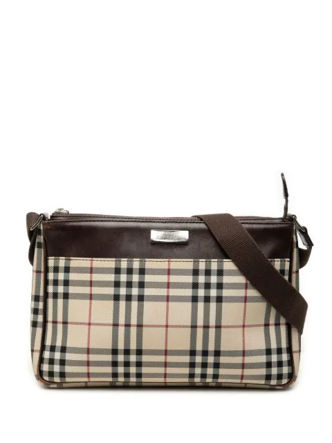 Burberry Pre-Owned 2000-2017 House Check Canvas crossbody bag Neutrals Z12UGMDUP65N5N0L