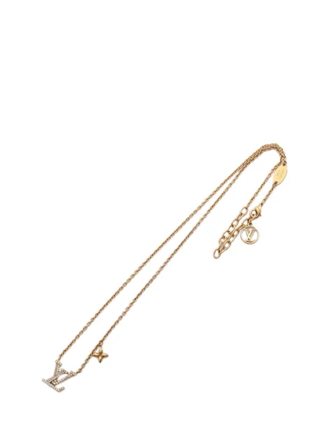Louis Vuitton Pre-Owned 2024 Gold Plated Strass LV Iconic Necklace costume necklace Gold 1F1787NYUVUTN1E5