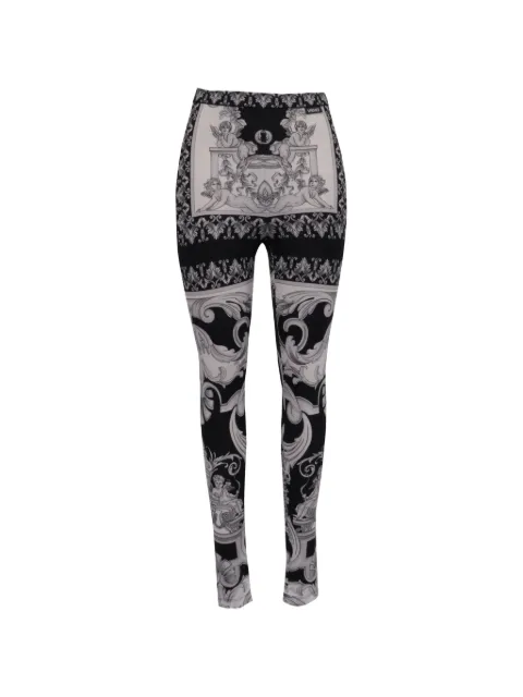 Versace Pre-Owned Barocco-print leggings Black GILTPUUSCL786373W