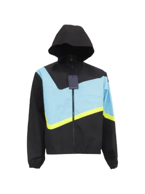Louis Vuitton Pre-Owned Monogram color-block windbreaker jacket Black RFCPUUSCL785586M