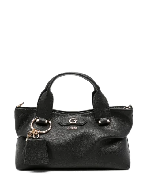GUESS USA Suzy mini logo-plaque pebbled tote bag Black HWBG2322760BLA