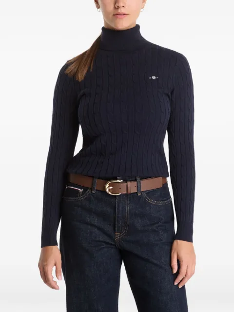 Gant cable-knit roll-neck sweater Blue 4800102433